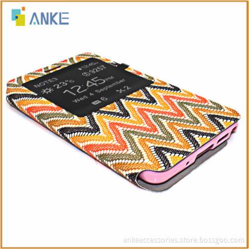 Colorful Wave-type Design,National Wind Style PU Leather+PC Case for Samsung Galaxy Note3 N9000,Wholesale OEM ODM Welcome